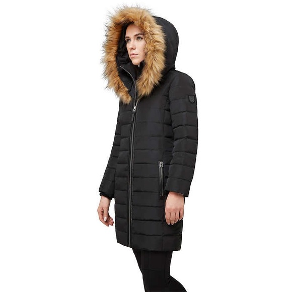 RUDSAK ATELIER NOIR Womens Black Down Jacket w Fur Trim - Picture 5 of 10